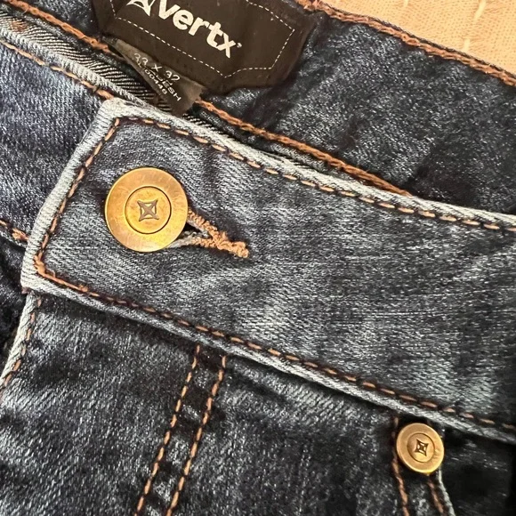 EUC Men’s VERTX Classic DARK WASH Blue Jeans 33x32 - Picture 8 of 10